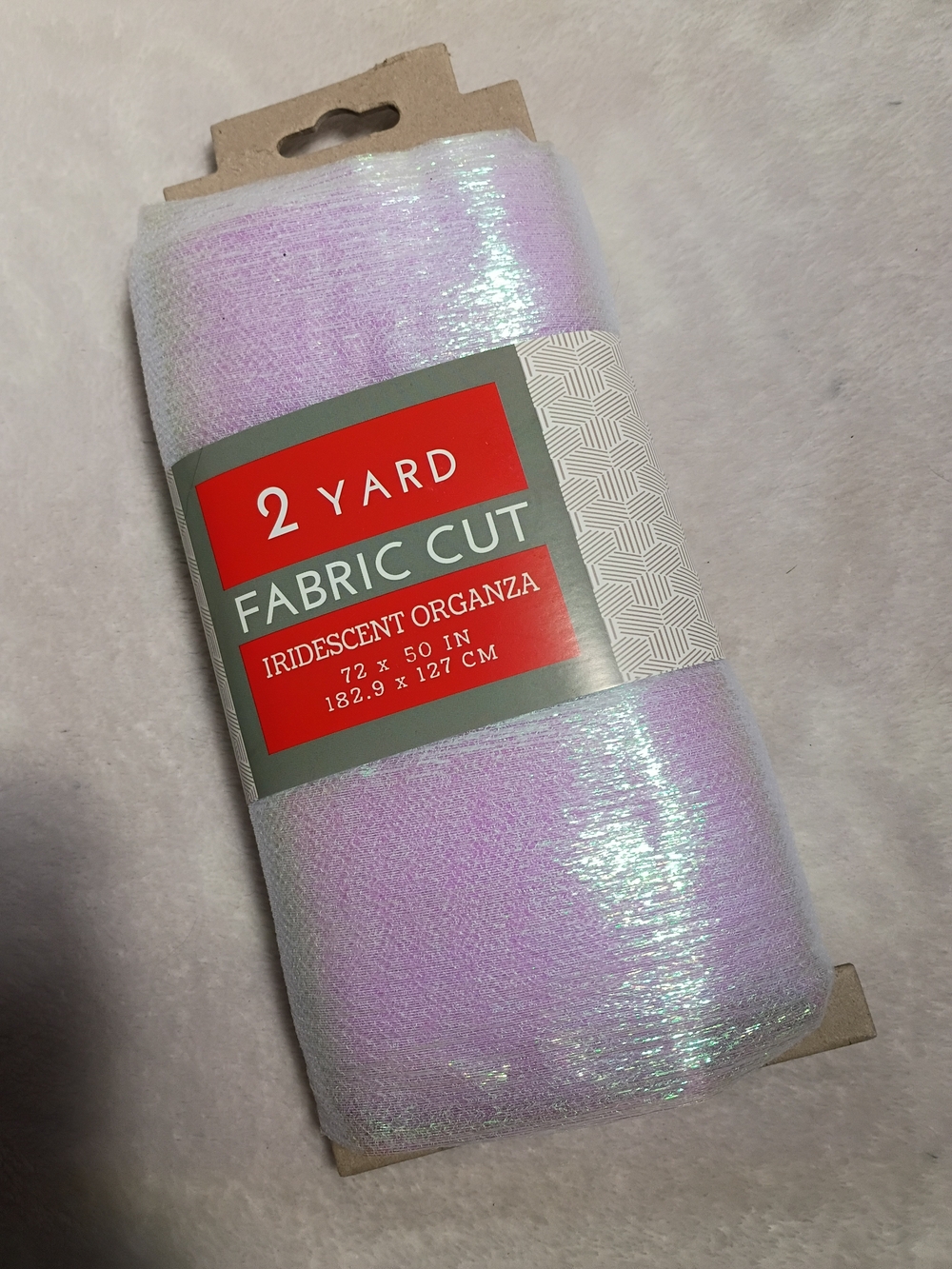 Iridescent Organza Fabric Cut - Lavender Sparkle (2 Yard)